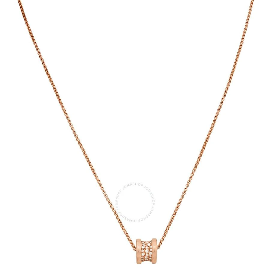 BVLGARI B.Zero1 18K Pink Gold Diamond Necklace