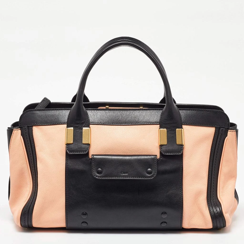 Chloé Chloe Orange/Black Leather Alice Satchel 4