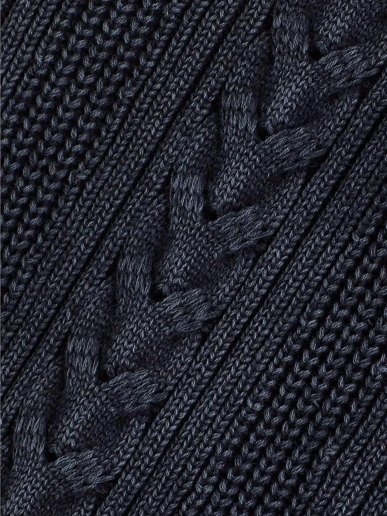 ATM Anthony Thomas Melillo Cotton Cable-Knit Drawstring Hoodie 7