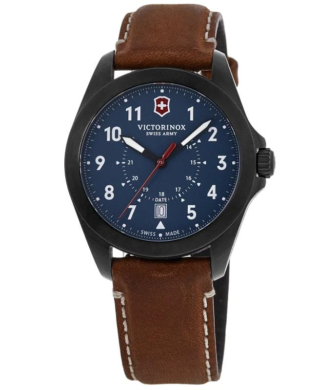 Swiss Army Victorinox Swiss Army Heritage Quartz Blue Dial Brown Leather Strap Men's Watch 241971 1