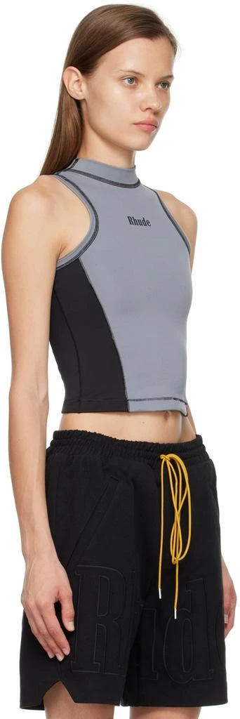 Rhude Gray Overlock Stitch Top 2