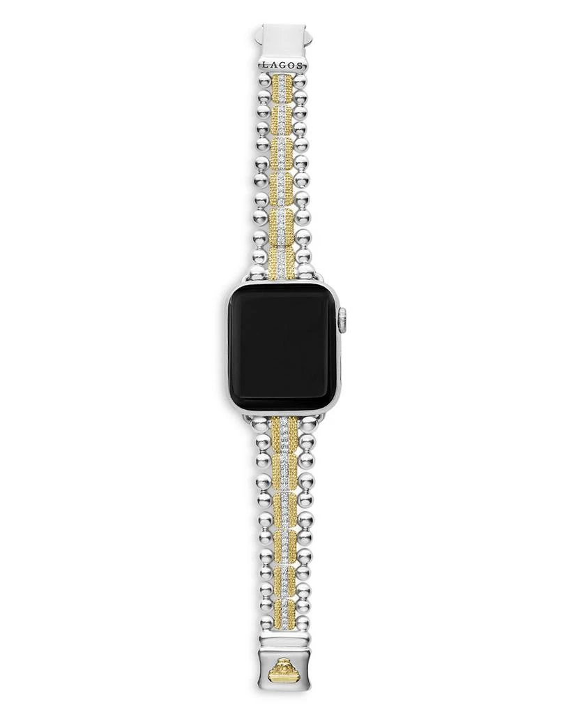 LAGOS Caviar 18K Gold & Diamond Apple Watch® Bracelet - 38mm-45mm 4
