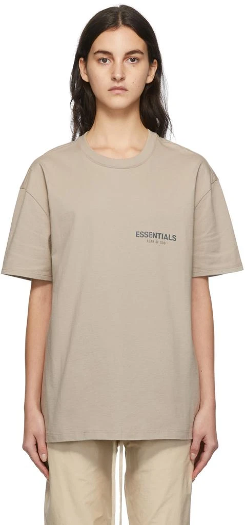 Essentials Tan Jersey T-Shirt 1