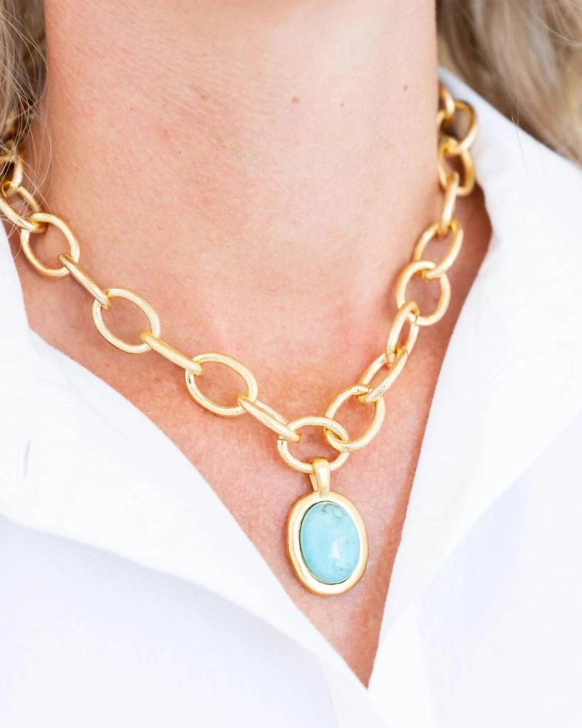 Susan Shaw Susan Shaw - Women
s Cabochon Loop Chain Necklace 2