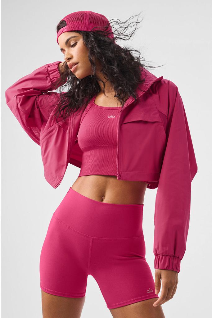 Alo Cropped Playmaker Jacket - Pink Summer Crush - Jackets