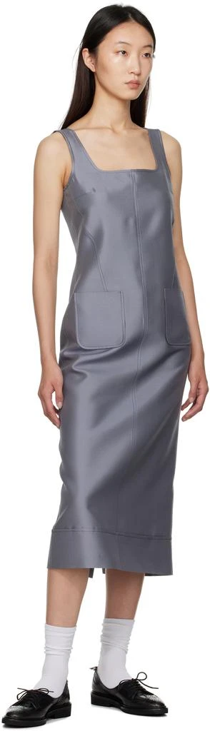 Thom Browne Gray Column Maxi Dress 4