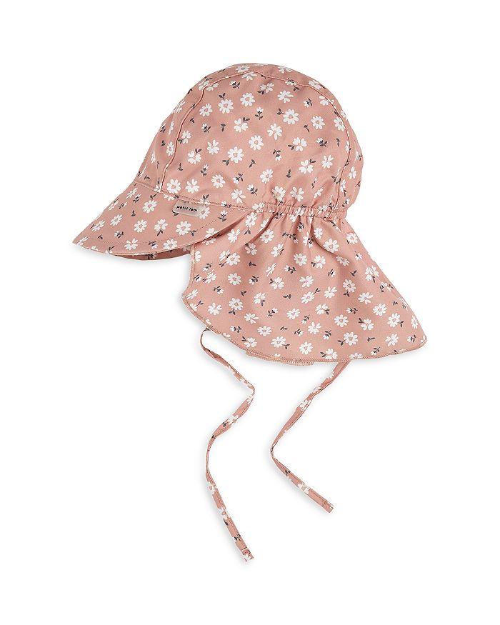 Petit Lem Girls' Ditsy Daisies Print Flap Hat - Baby