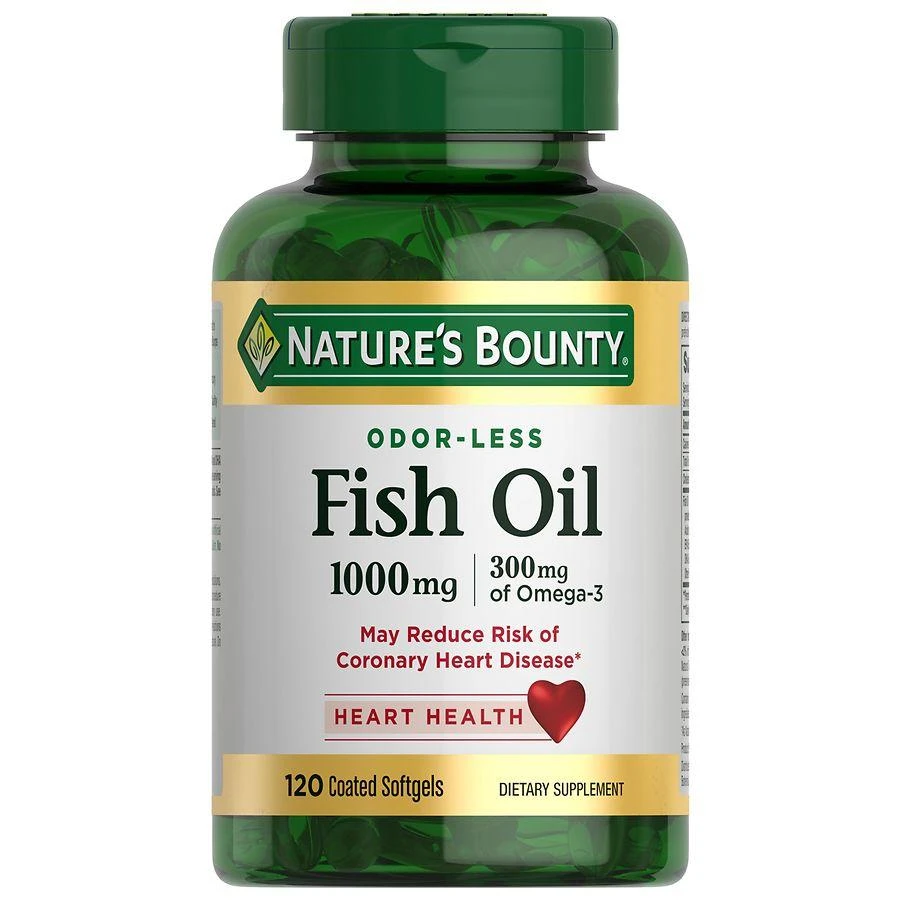 Nature's Bounty Fish Oil With Omega 3 Softgels, 1000 Mg 1