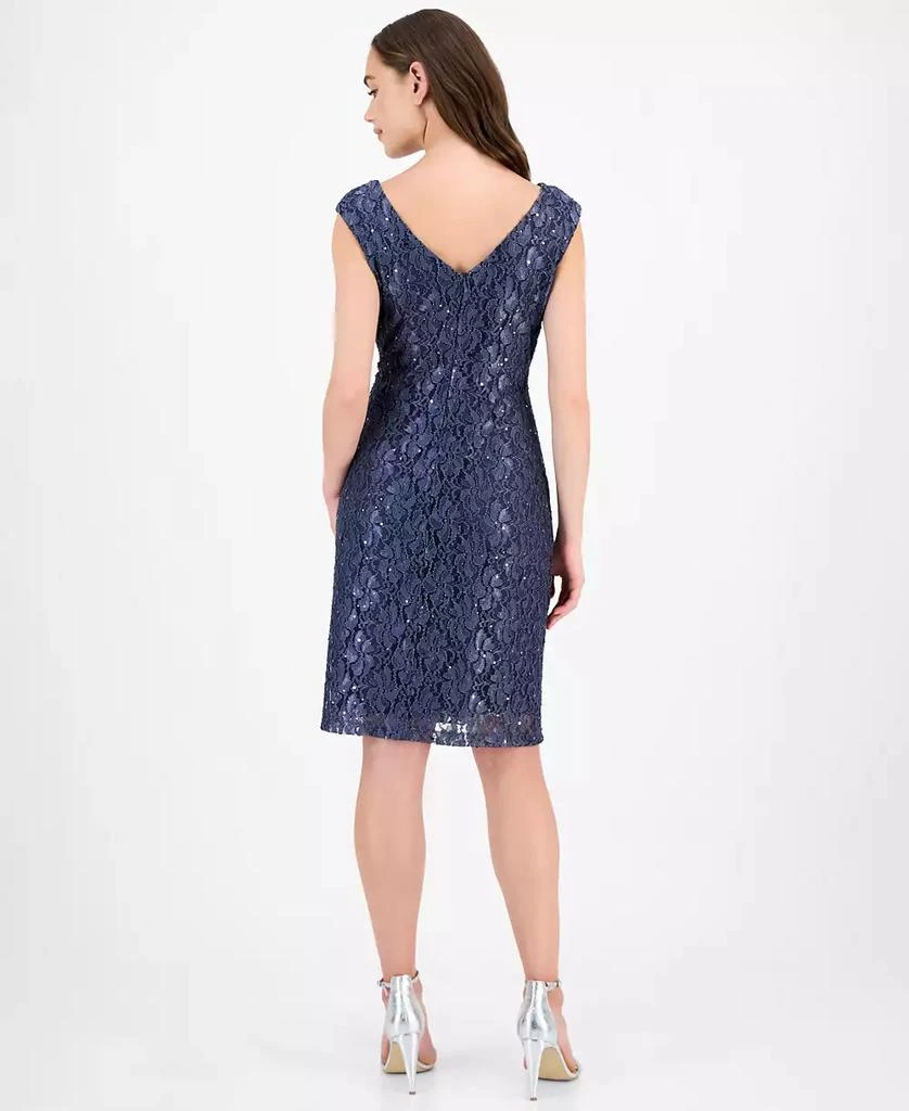 Connected Women's Sequined-Lace Sheath Dress 8