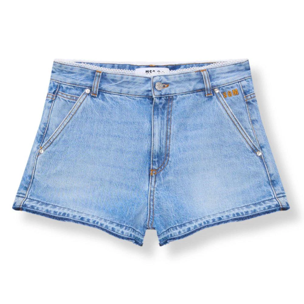 MSGM MSGM Raw-Hem Denim Shorts