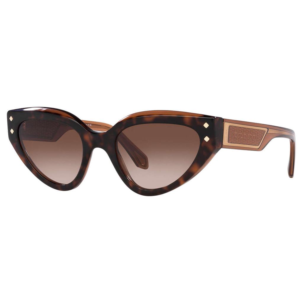 BVLGARI Bulgari Women's Brown Cat-Eye Sunglasses