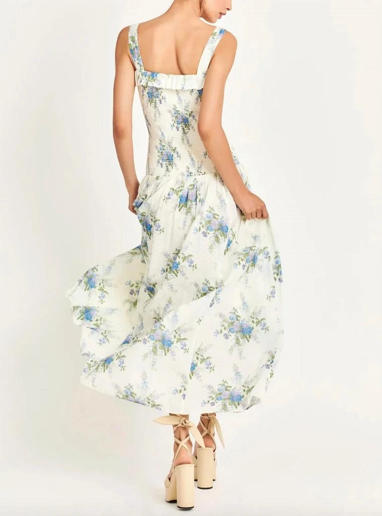 LOVESHACKFANCY Bello Maxi Dress In Periwinkle Aqua 3