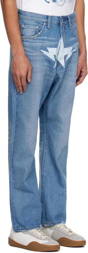 Bape Blue Twin Sta Relaxed Fit 13 Oz Jeans 2