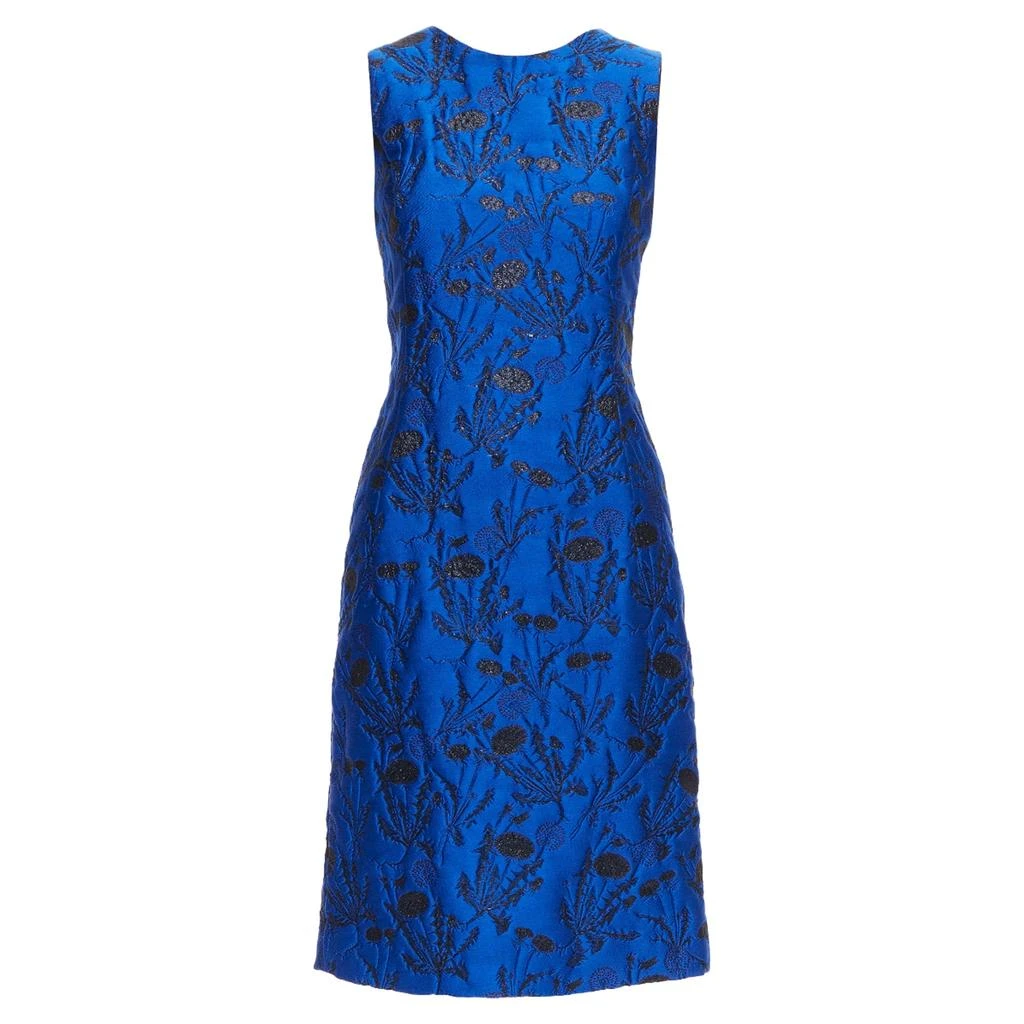 Oscar de la Renta Oscar De La Renta Lurex Floral Cloque Midi Dress 1