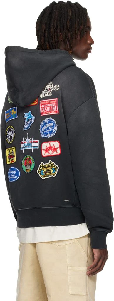 AMIRI Black Station Patch Oversized Hoodie 3