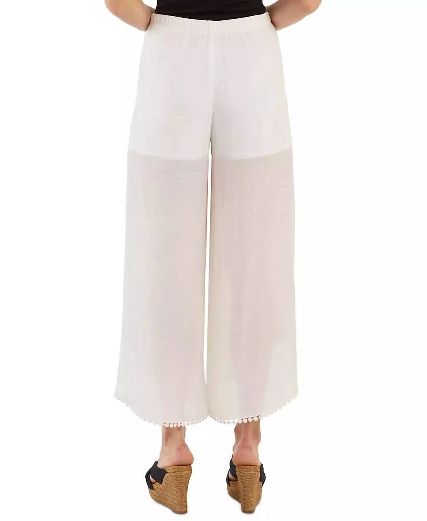 BCX Juniors' Tie-Front Gauze Cropped Pants 2