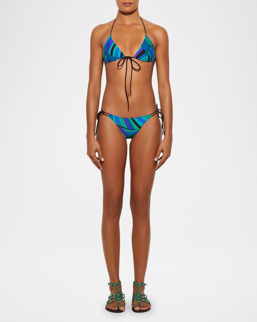 Pucci Iride-Print Lycra Bikini Top