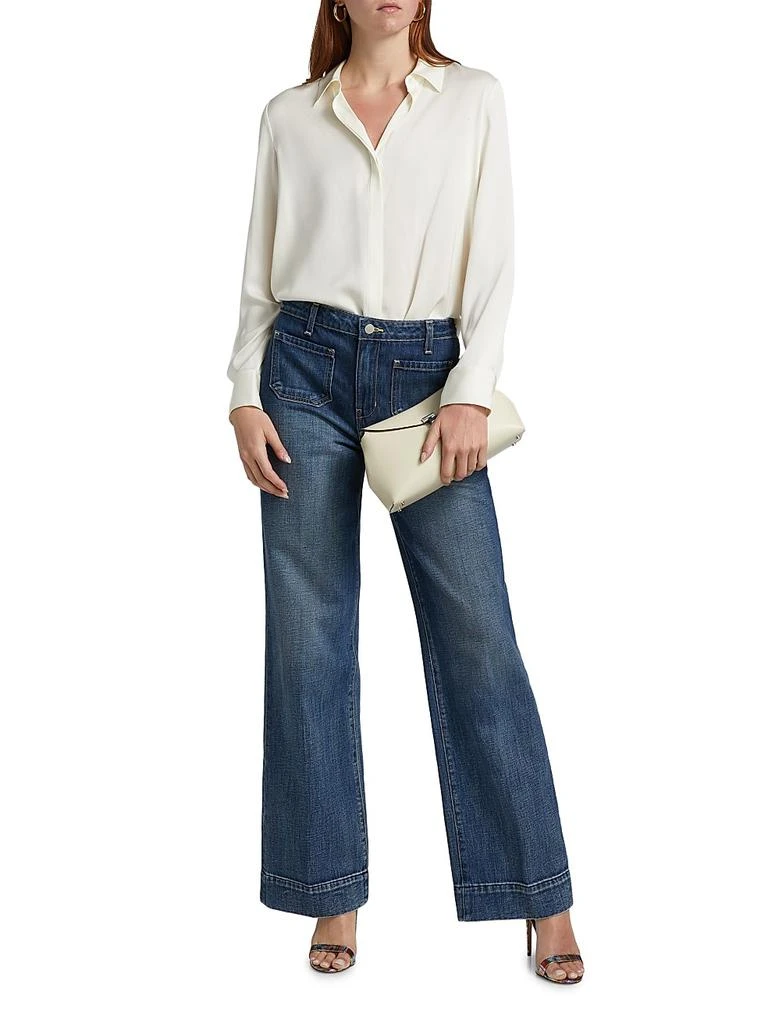L'Agence Nolan High-Rise Patch Pocket Wide-Leg Jeans 2
