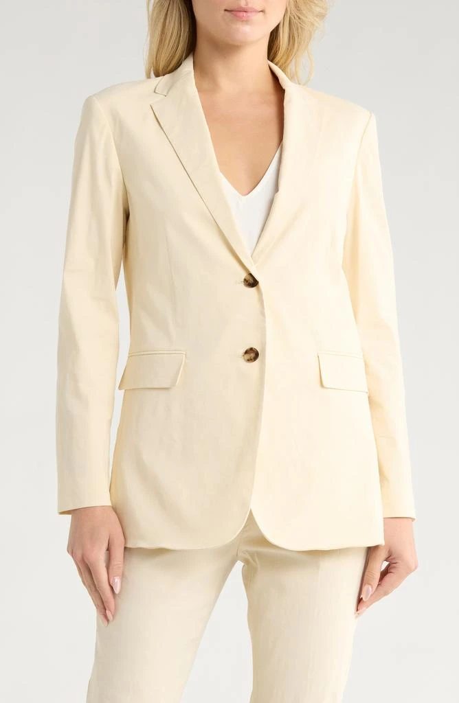 Theory Two Button Linen Blend Blazer 1