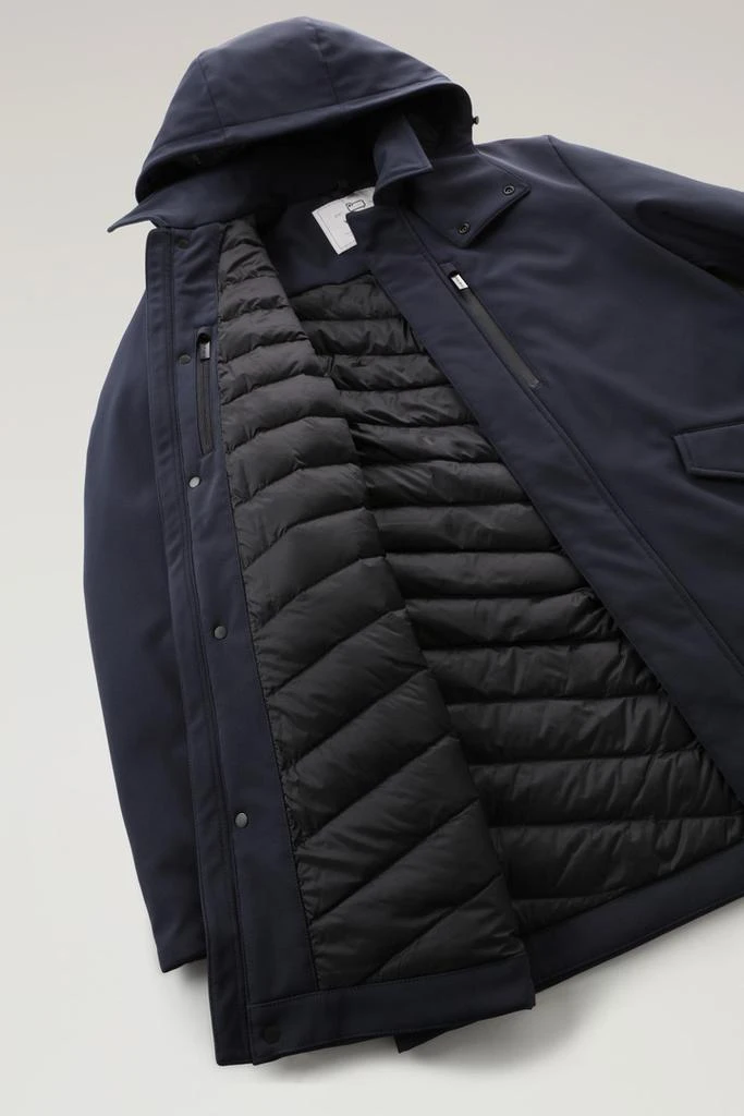 Woolrich Barrow Mac Softshell Coat - Men - Blue 7