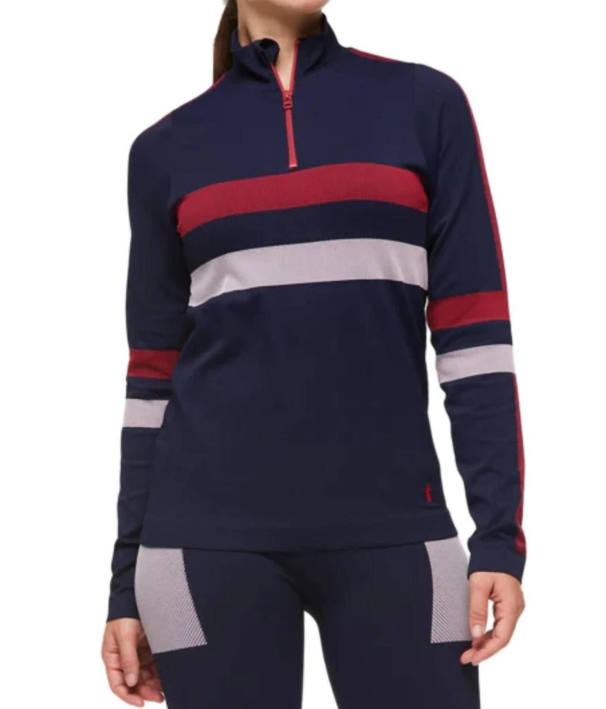 Cotopaxi Seamless Baselayer Quarter-Zip Top In Ink Stripes 1