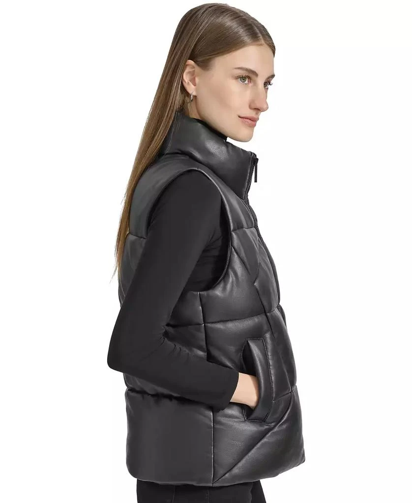 Marc New York by Andrew Marc Women's Faux-Leather Puffer Vest 3