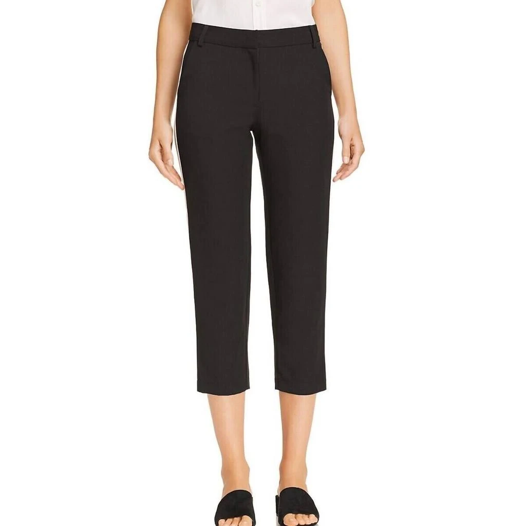 AQUA Aqua - Women's Tuxedo Stripe Capri Cropped Pants 1