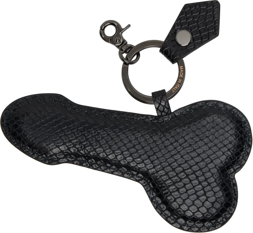 Vivienne Westwood Black Snake Embossed 
Penis
 Keychain 2