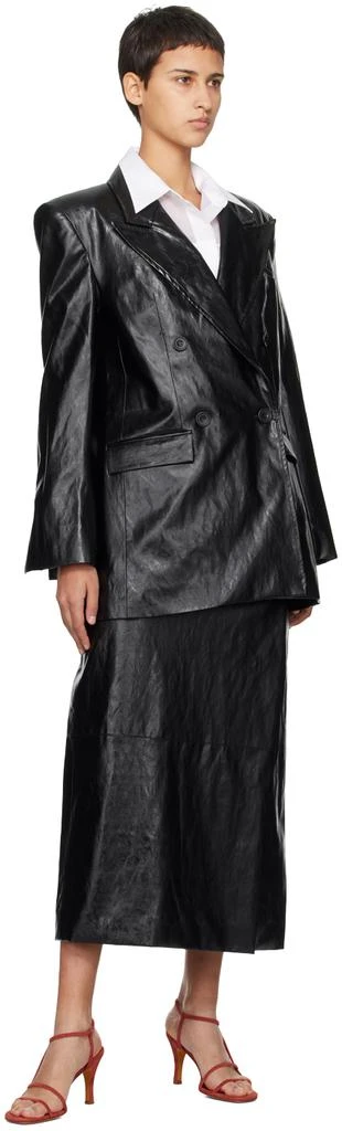 Esse Studios Black Milos Faux-Leather Maxi Skirt 4