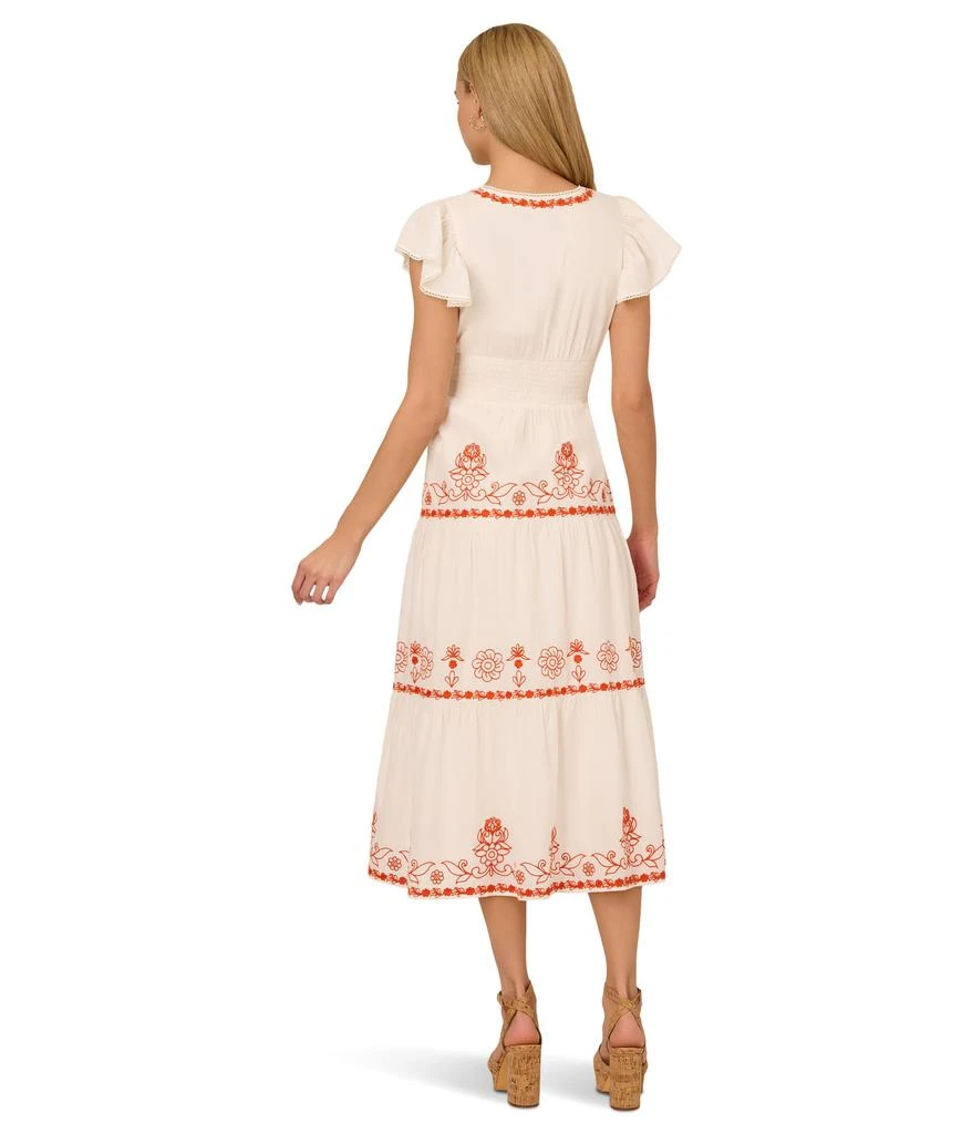Adrianna Papell Smocked Waist Long Dress - Dresses & Skirts - Free Shipping  - BeyondStyle
