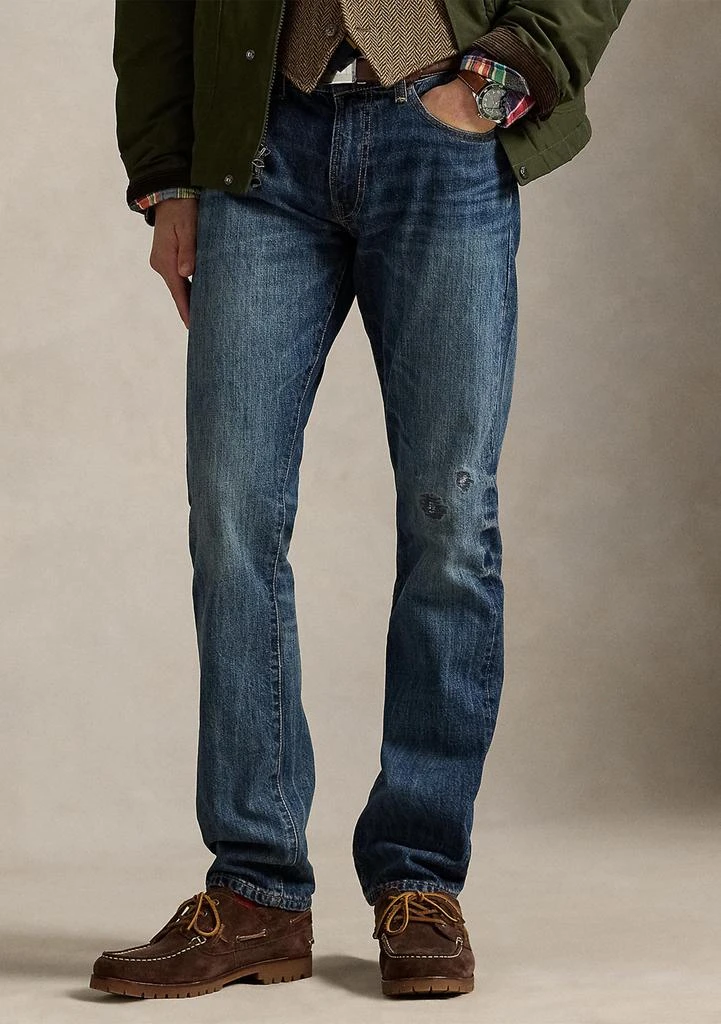 Ralph Lauren Varick Slim Straight Distressed Jeans