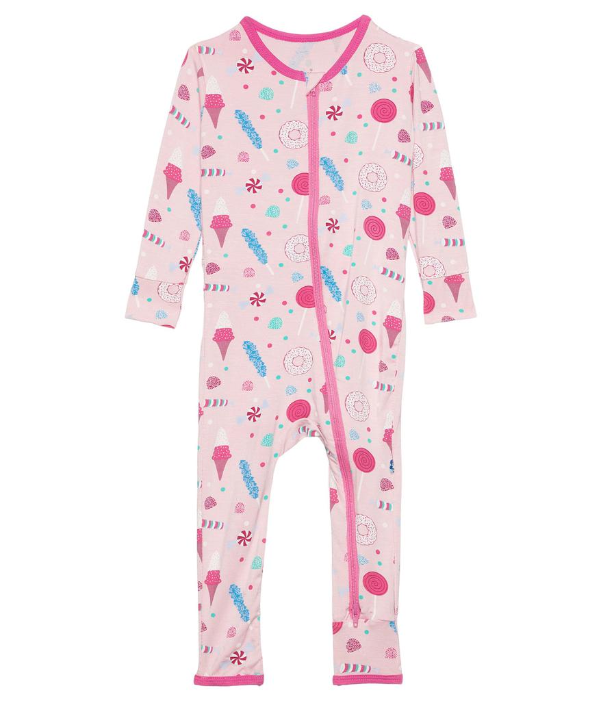 KicKee Pants Print Coverall with Two-Way Zipper (Infant)
