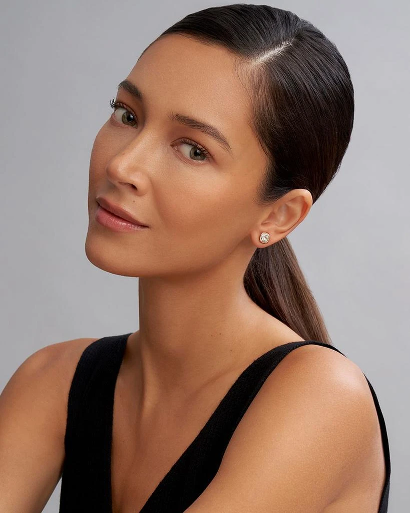 LAGOS 18K Yellow Gold & Sterling Silver Rittenhouse White Topaz Stud Earrings 2