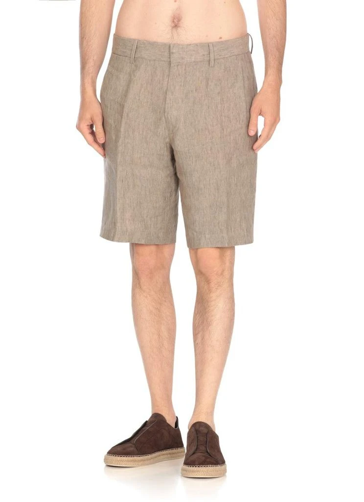 Zegna Grey Linen Bermuda 2