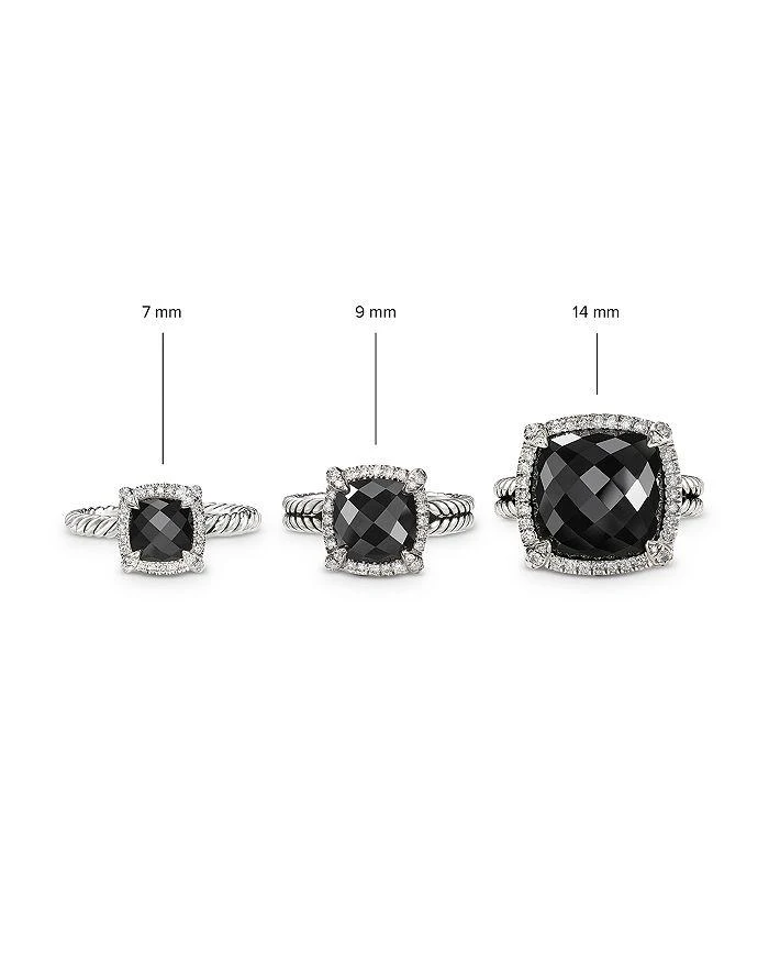 David Yurman Sterling Silver Petite Chatelaine® Ring with Black Onyx & Diamonds - Exclusive 5