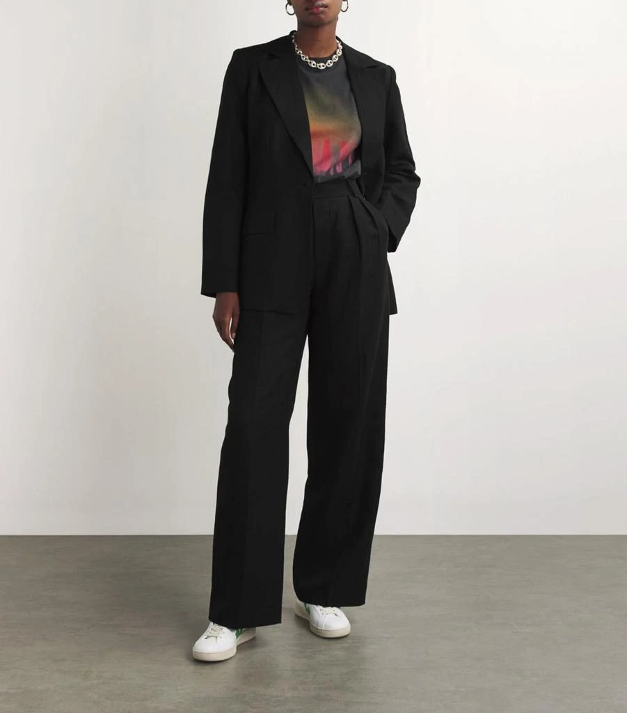 7 For All Mankind Linen-Blend Wide-Leg Trousers 2