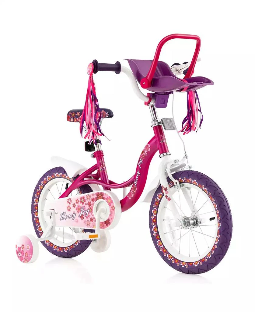 Mecale 14 Inch Kids Bike with Doll Seat and Removable Training Wheels