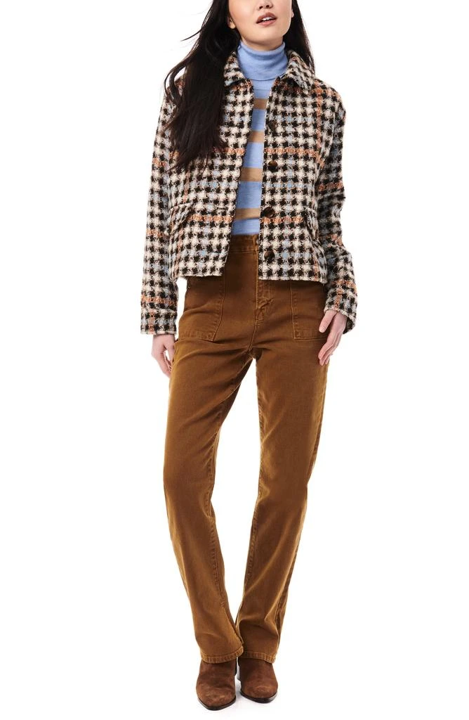 Bernardo Houndstooth Tweed Trucker Jacket 4