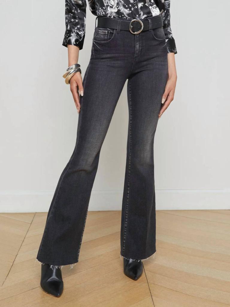L'Agence L'Agence - Sera High Rise Sneaker Flare Jean