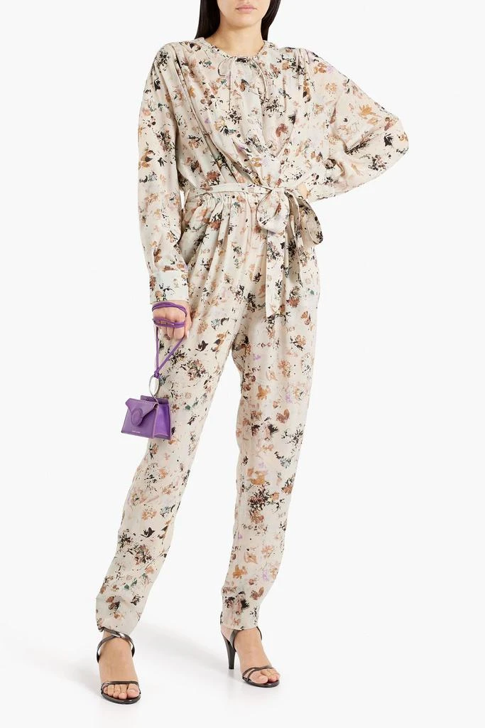 IRO Mattai wrap-effect floral-print Lyocell and silk-blend jumpsuit 2