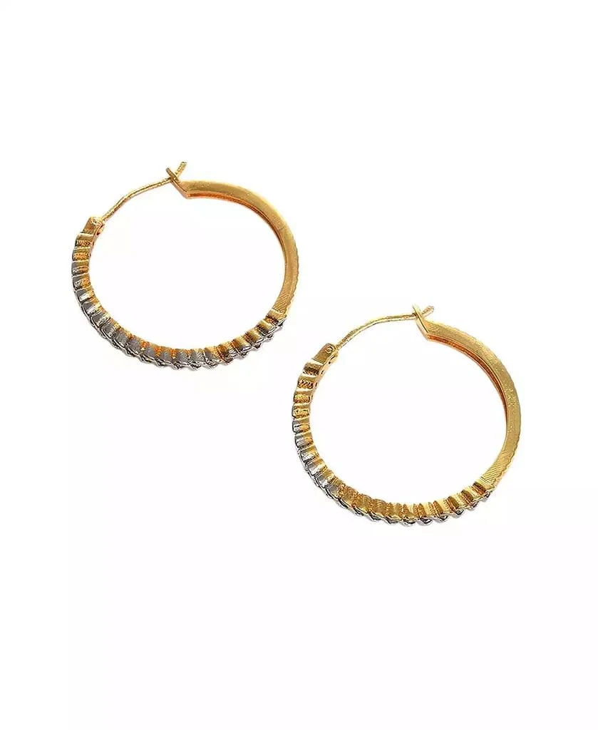 SOHI Gold-Plated Crystal Hoop Earrings