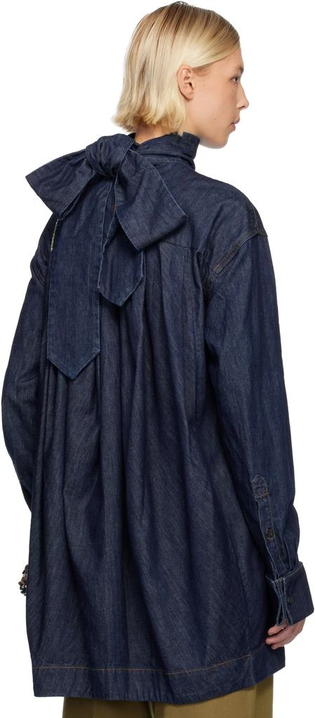 Dries Van Noten Navy Loose-Fit Denim Shirt 3