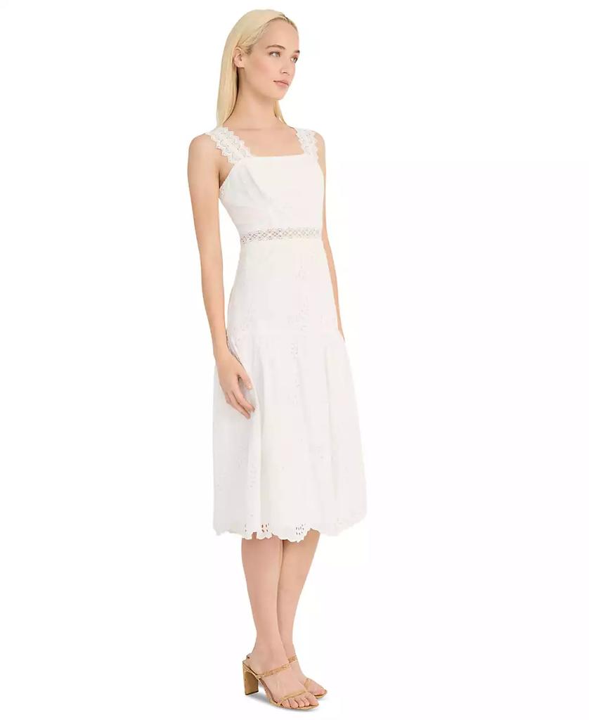 Donna Morgan Women's Eyelet-Embroidered Midi Dress