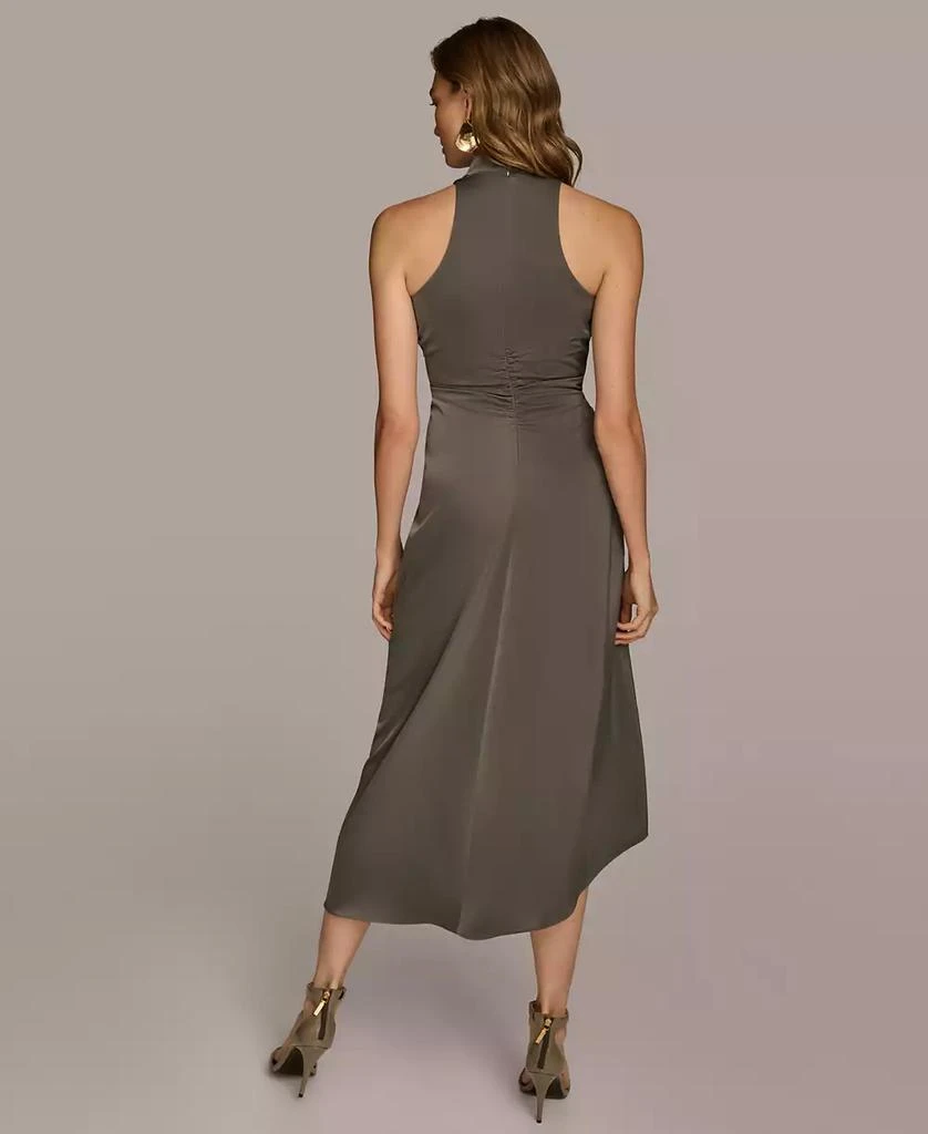Donna Karan Petite Mock Neck Shirred Midi Dress 2