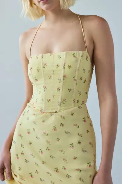 Kiss The Sky Kiss The Sky Ingrid Corset Tie Open-Back Maxi Dress
