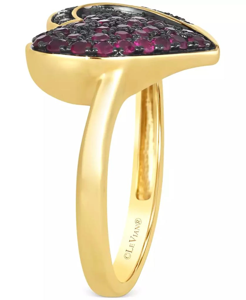 Le Vian GODIVA x Le Vian® Passion Ruby (3/4 ct. t.w.) & Chocolate Diamond (1/10 ct. t.w.) Heart Ring in 14k Gold 3