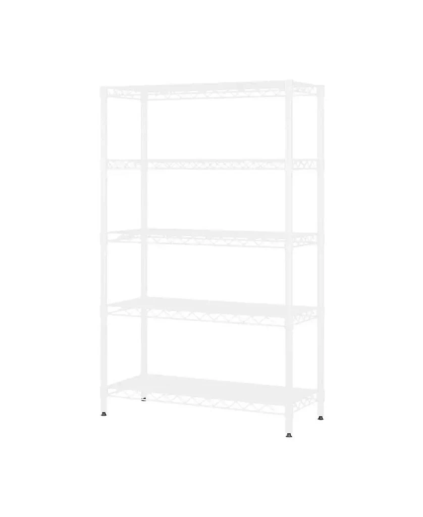 Flynama Wire Shelving Metal Storage Rack Adjustable Shelves, Standing Storage Shelf Units for Laundry Bathroom Kitchen Pantry Closet(White, 42L x 18W x 71H