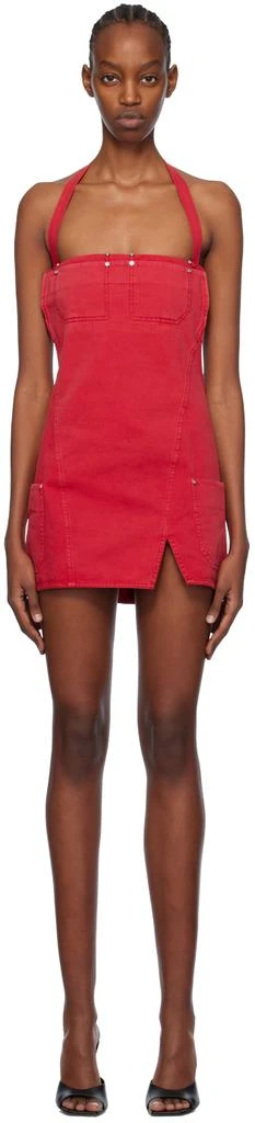 Dion Lee Red Apron Minidress