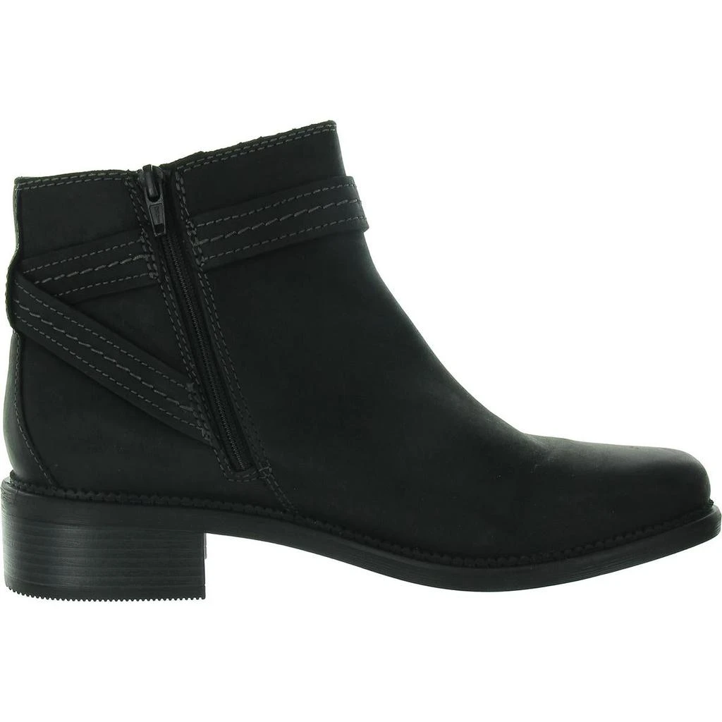 Clarks Womens Leather Zipper Ankle Boots 2