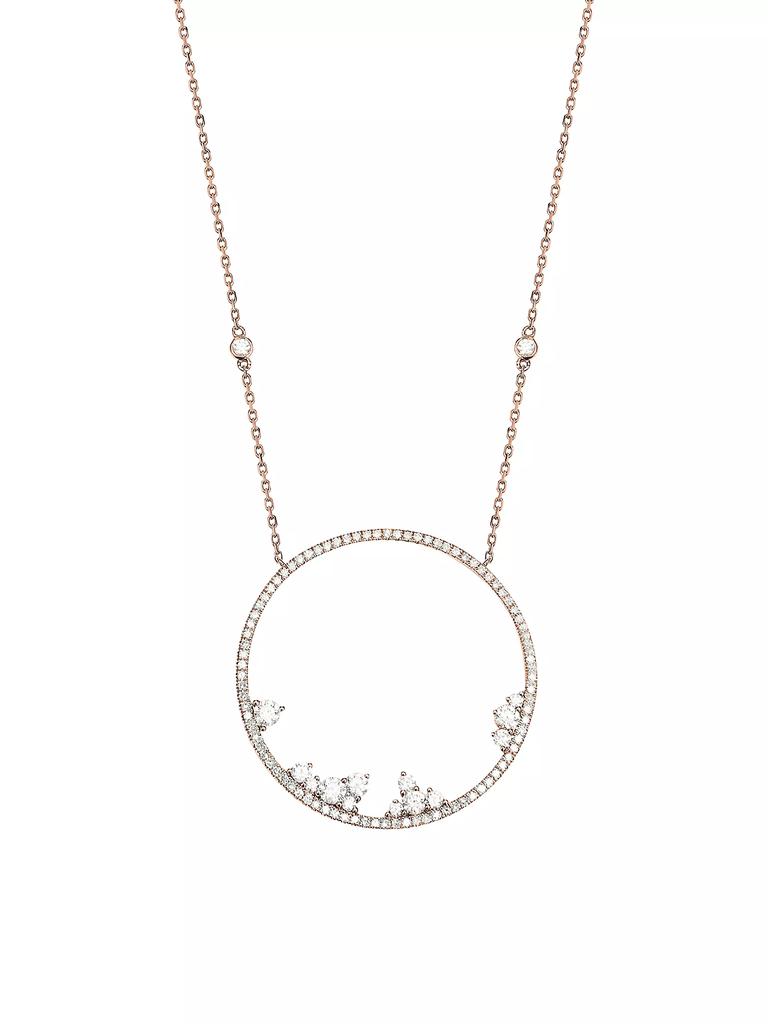 DJULA Fairytale 18K Rose Gold & Diamond Circle Pendant Necklace